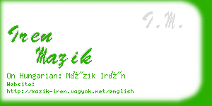 iren mazik business card